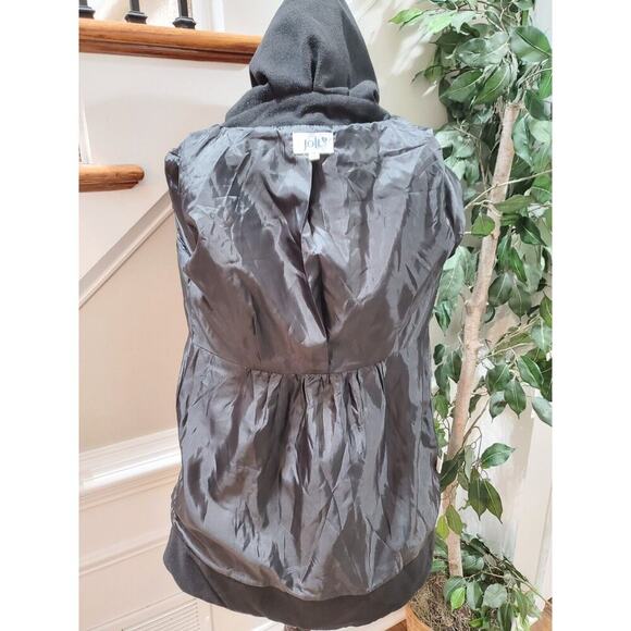 Jolt Women's Black Polyester Long Sleeve Buttons Front Casual Jacket Coat Size M - Picture 9 of 11